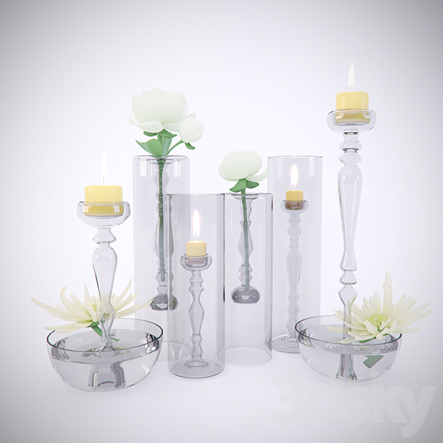 Serax vases candlesticks 3DS Max Model - thumbnail 2