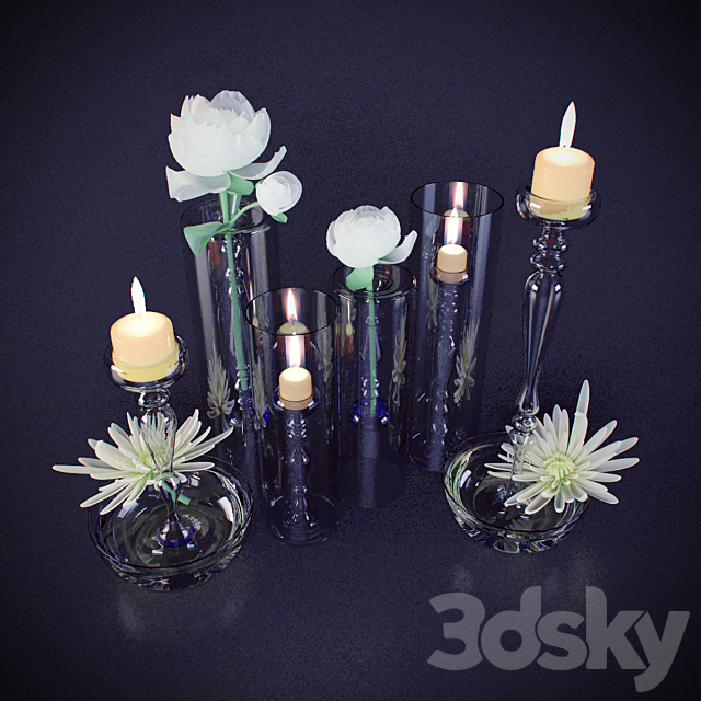 Serax vases candlesticks 3DS Max Model - thumbnail 3