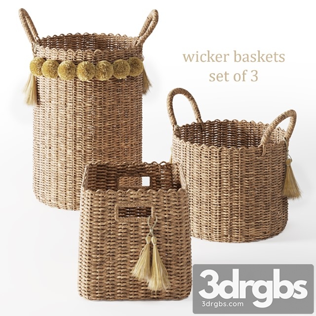 Serena & lily big sur baskets 3dsmax Download - thumbnail 1