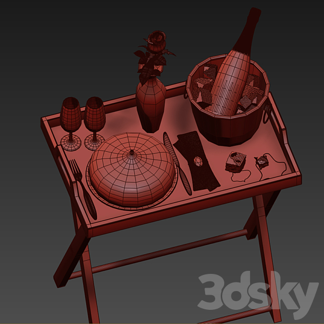 Serving table 3DSMax File - thumbnail 3