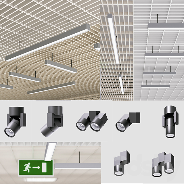 Set for ceilings Grilyato 2 3DS Max Model - thumbnail 4