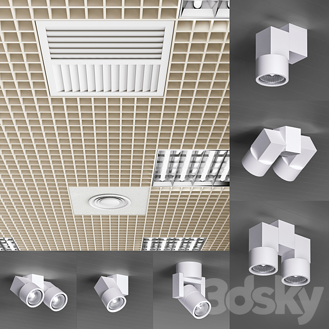 Set for ceilings Grilyato 2 3DS Max Model - thumbnail 5