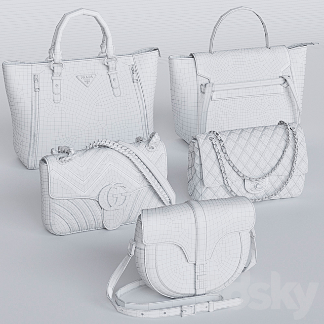 Set of bags 2 3DSMax File - thumbnail 2