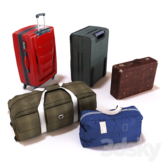 Set of bags _ kit bags 3DS Max Model - thumbnail 2