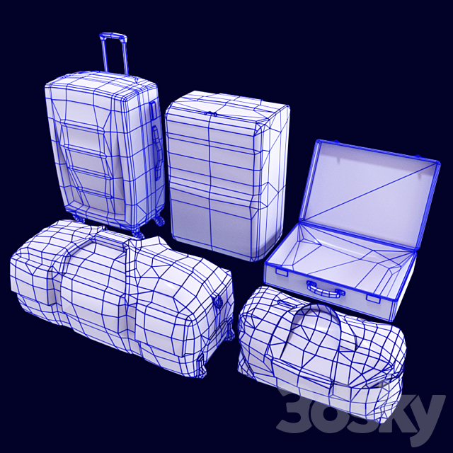 Set of bags _ kit bags 3DS Max Model - thumbnail 3