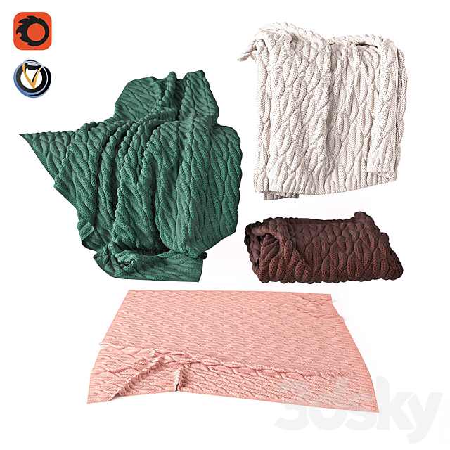 Set of blankets 1 3DSMax File - thumbnail 1