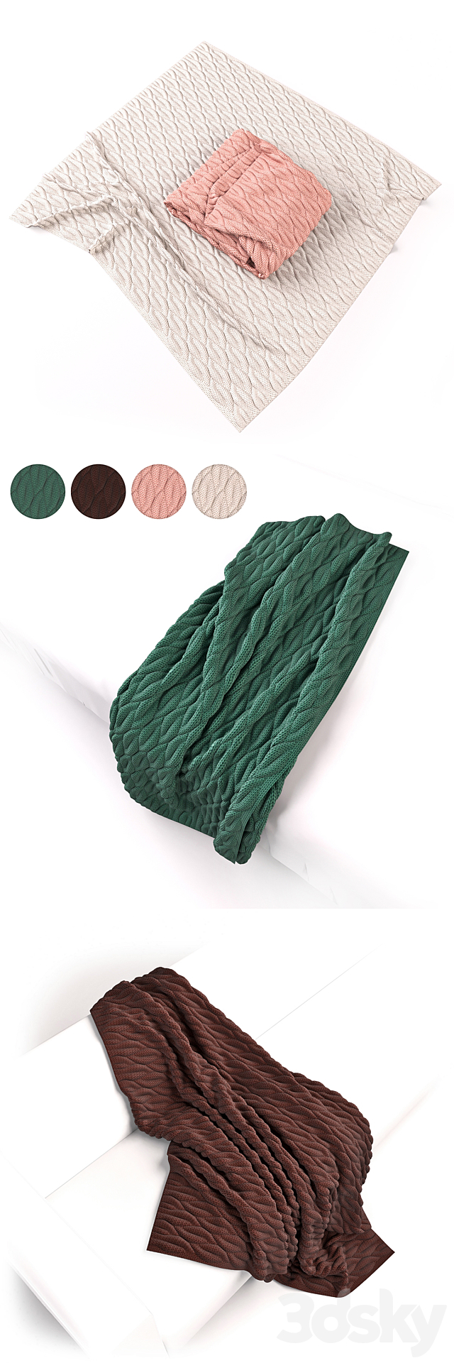 Set of blankets 1 3DSMax File - thumbnail 2