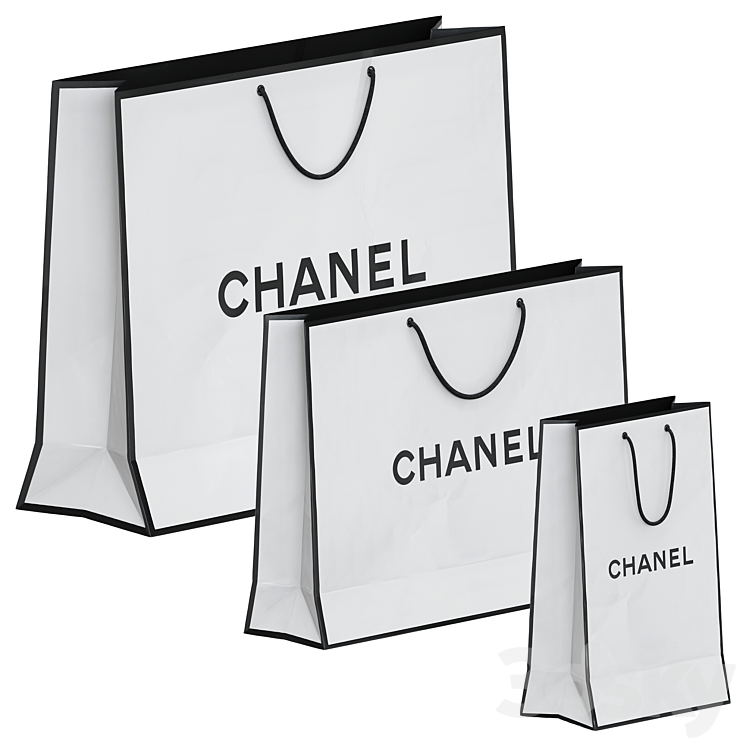 Set of Brand Shopping Bags 2 3DS Max Model - thumbnail 2