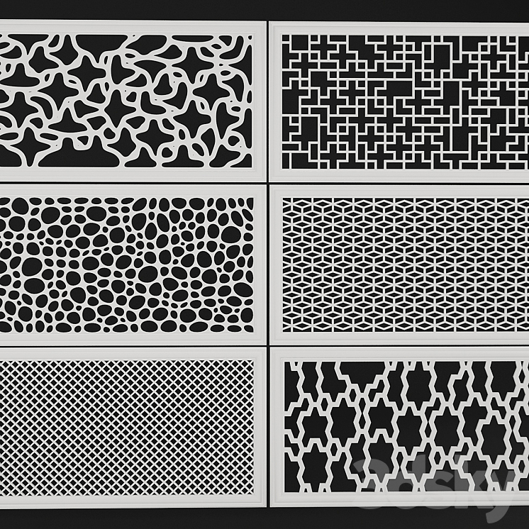 Set of decorative panels 3DS Max - thumbnail 2