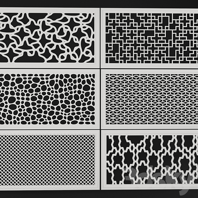 Set of decorative panels 3DSMax File - thumbnail 2