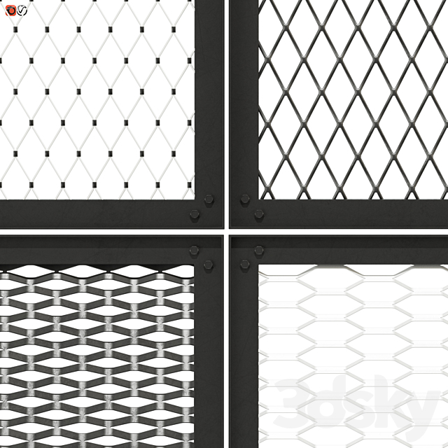 Set of decorative panels in the Loft style 02 3DS Max Model - thumbnail 2