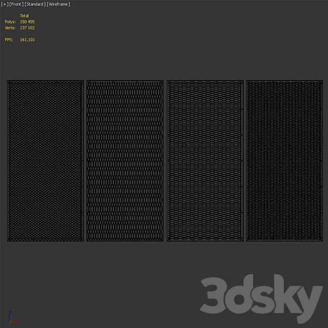 Set of decorative panels in the Loft style 03 3DS Max Model - thumbnail 4