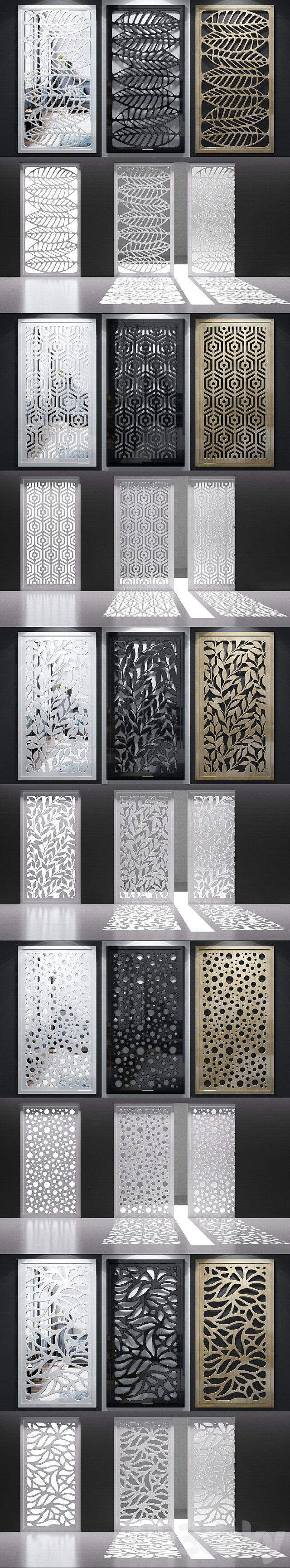 Set of decorative panels_04 3DS Max Model - thumbnail 2