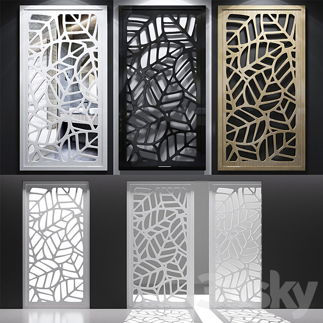 Set of decorative panels_05 3ds Max - thumbnail 2