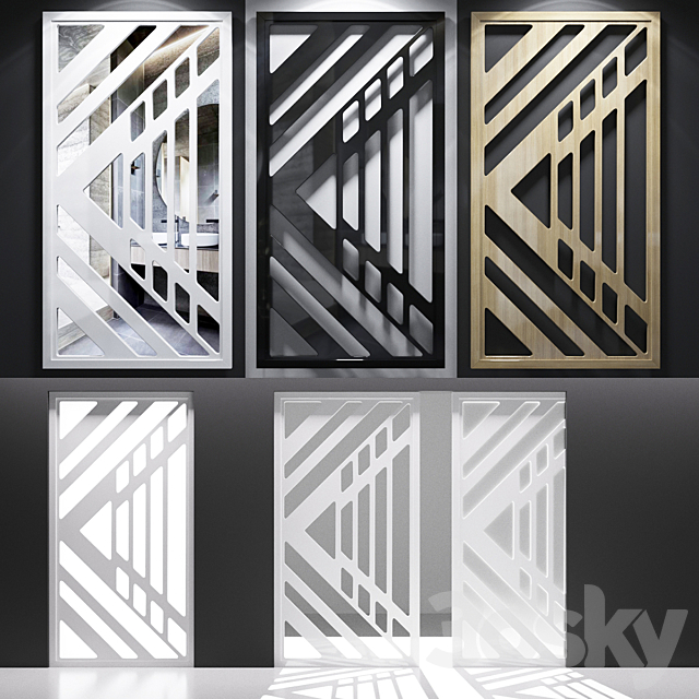 Set of decorative panels_12 3DS Max Model - thumbnail 3