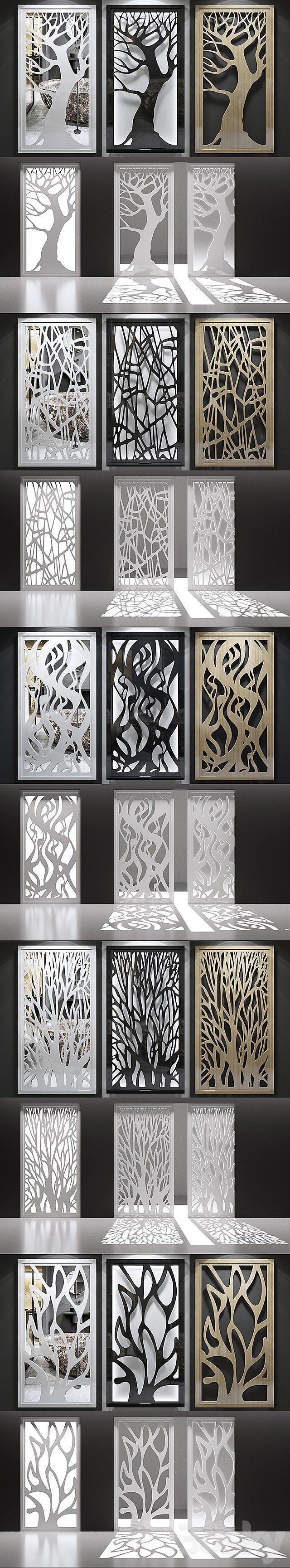 Set of decorative panels_15 3DS Max Model - thumbnail 2