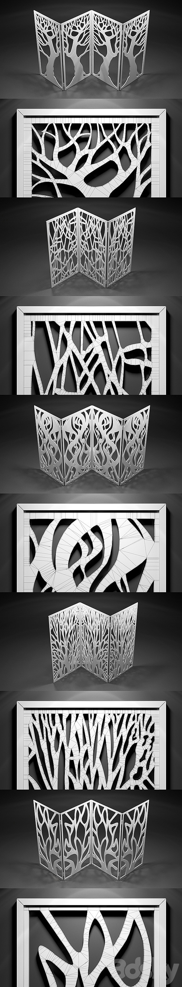 Set of decorative panels_15 3DS Max Model - thumbnail 3