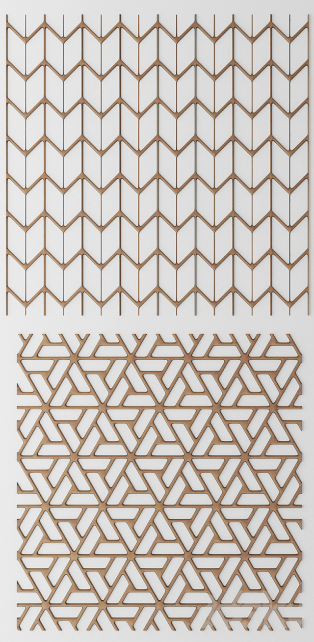 Set. The grille panel. Lattice. panel. pattern. art. abstraction. decorative. interior. wall decor 3DSMax File - thumbnail 2