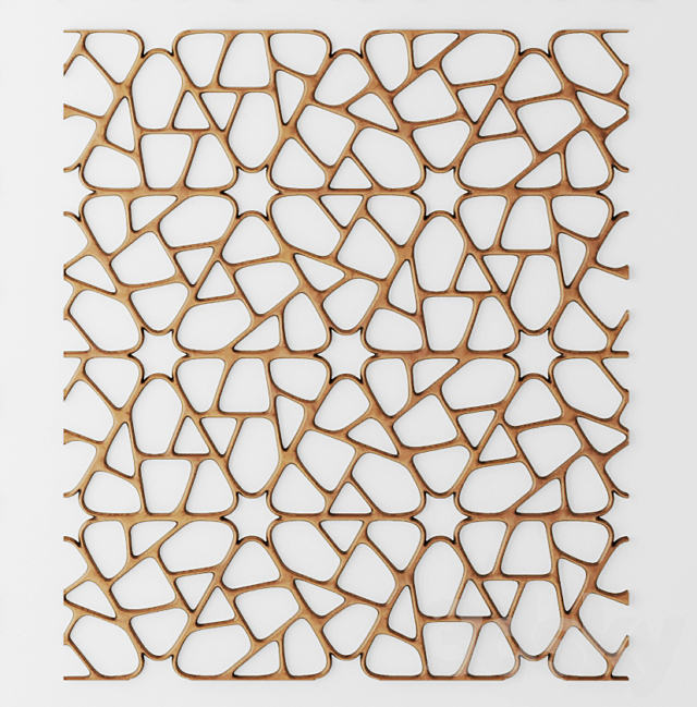 Set. The grille panel. Lattice. panel. pattern. art. abstraction. decorative. interior. wall decor 3DSMax File - thumbnail 2