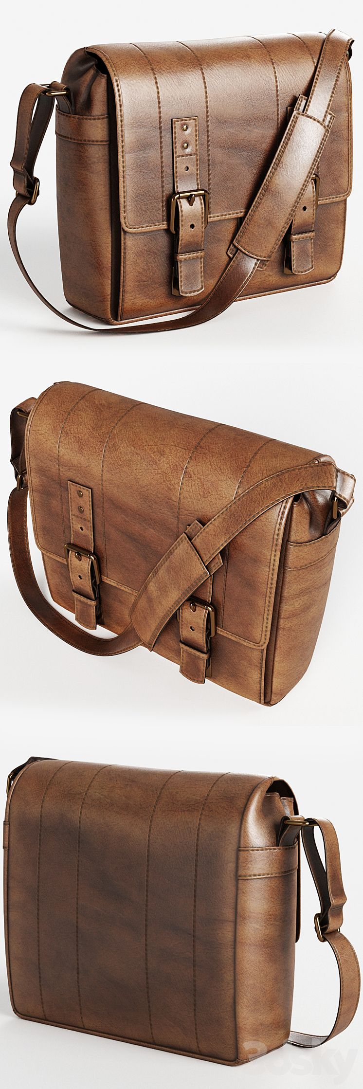 Shoulder bag 3DS Max - thumbnail 2