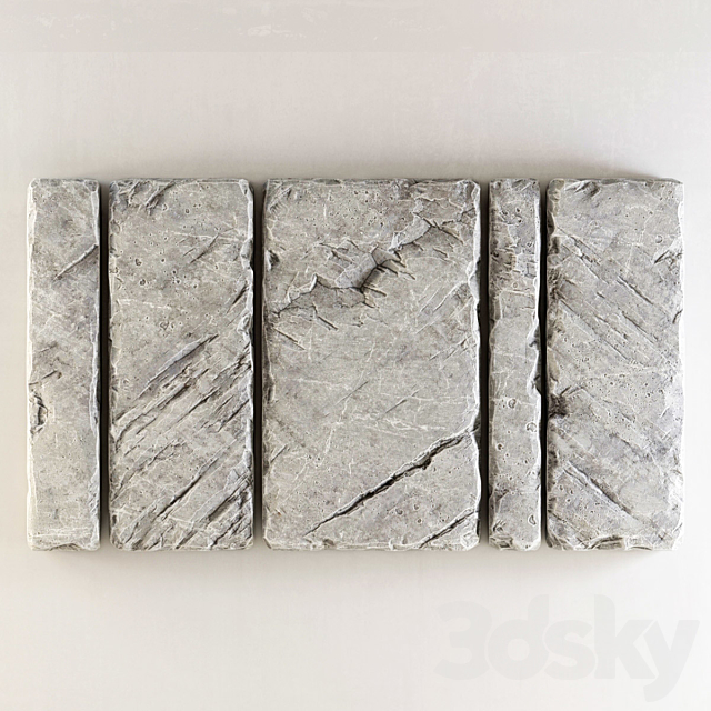 Slab stone wall n2 3DSMax File - thumbnail 4