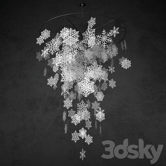 Snowflakes 3DS Max Model - thumbnail 2