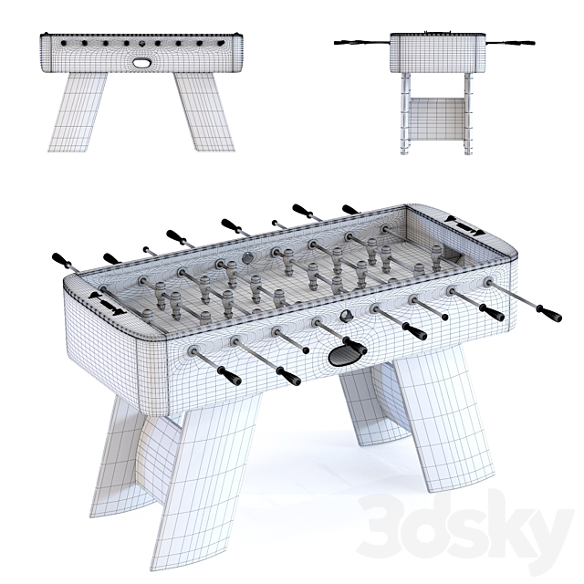 Soccer table style 3DS Max Model - thumbnail 3