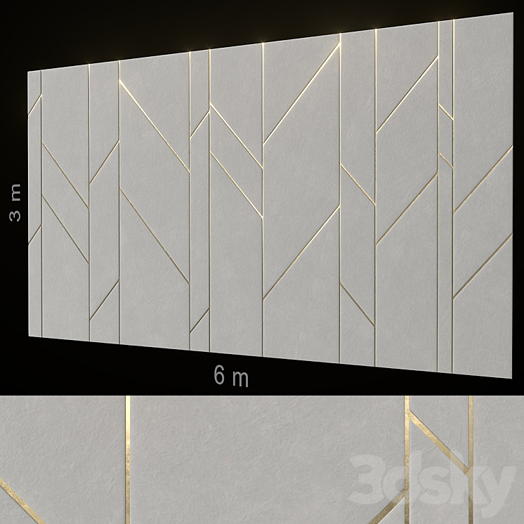 Soft wall panels 264 3DS Max - thumbnail 1