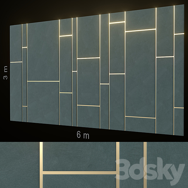 Soft wall panels 264 3DSMax File - thumbnail 3