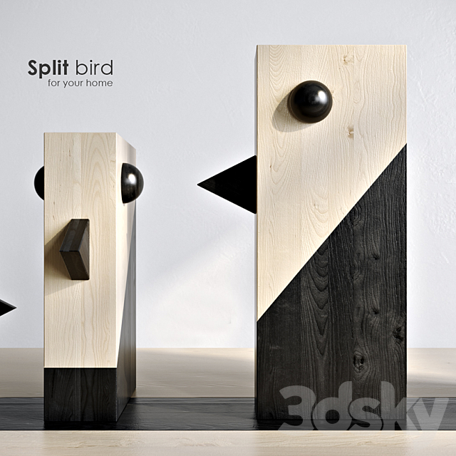 Split Bird 3DS Max Model - thumbnail 2