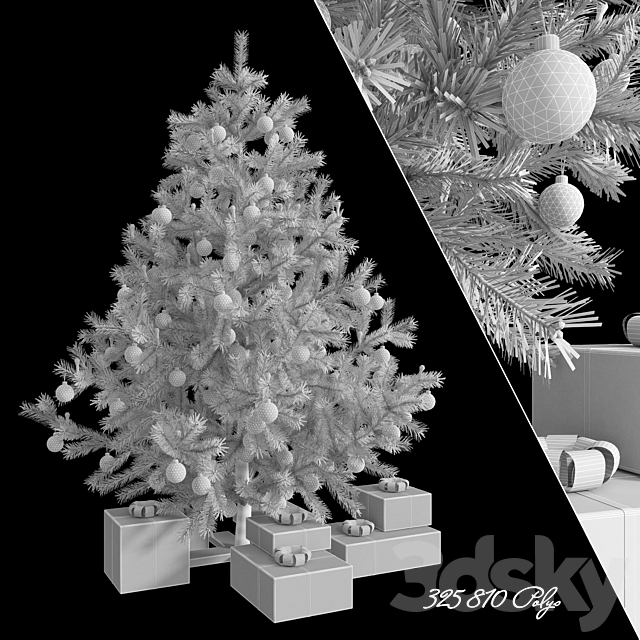 Spruce artificial New Year 3DSMax File - thumbnail 3