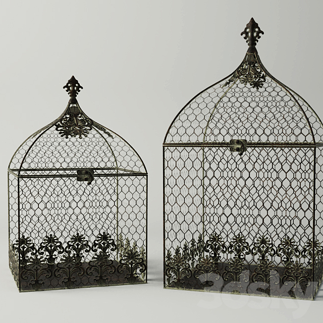 Square Birdcages 3ds Max - thumbnail 1