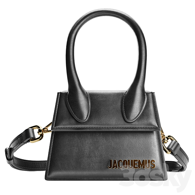 Ssence JACQUEMUS Black La Montagne Le Chiquito Clutch 3DSMax File - thumbnail 2