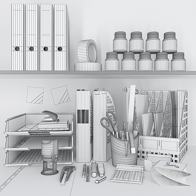 Stationery office equipment 3DS Max Model - thumbnail 2