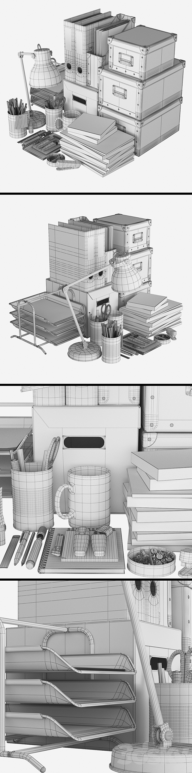 Stationery set 3DSMax File - thumbnail 3