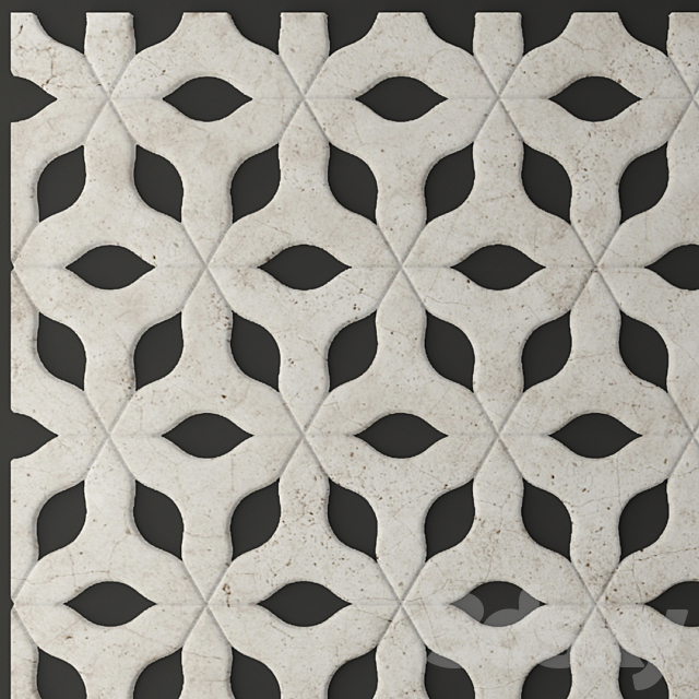 Stone panel. 3DS Max Model - thumbnail 2