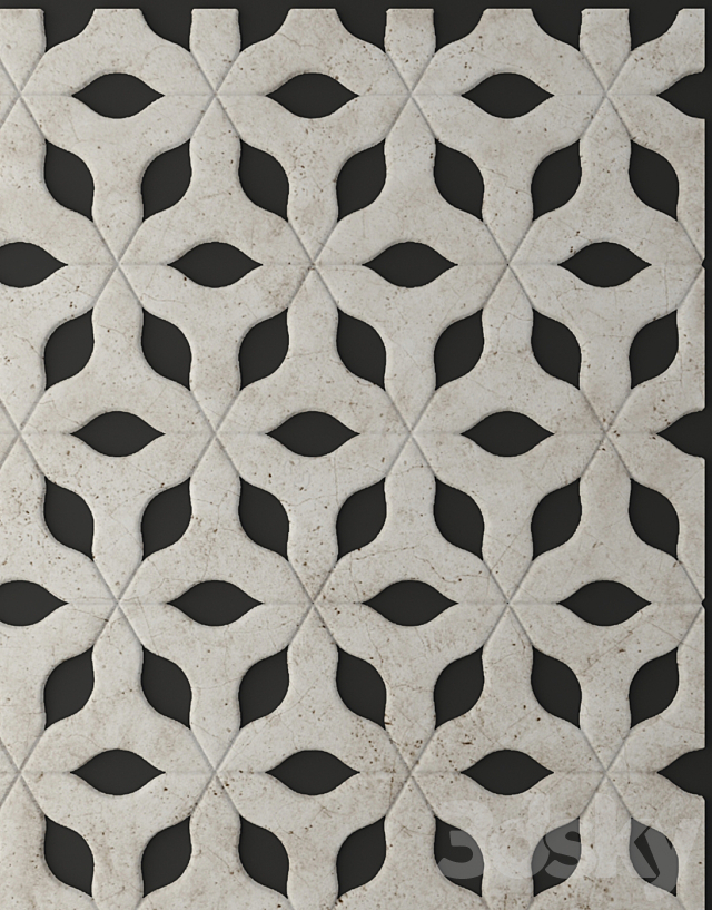 Stone panel. 3DS Max Model - thumbnail 3