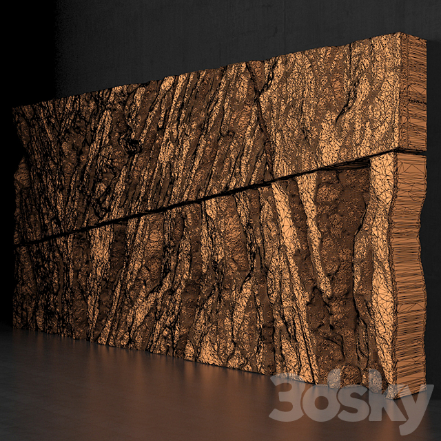 Stone rock wall splinter slab n2 _ Stone rock wall slab from parts 3DSMax File - thumbnail 5