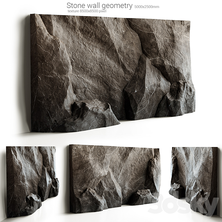 Stone wall 2 3DS Max - thumbnail 1