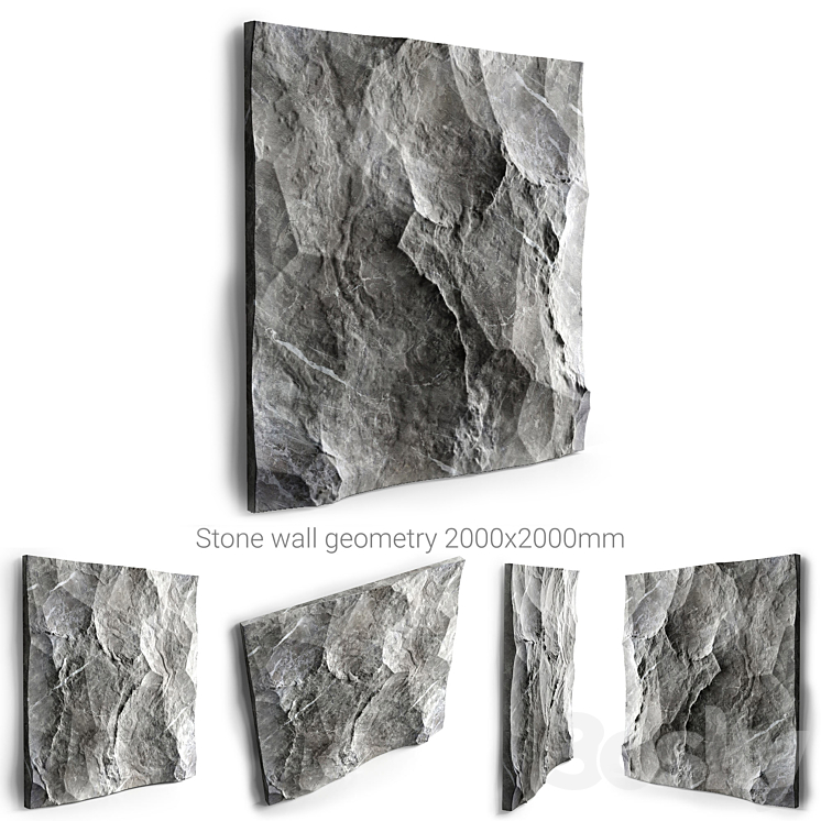 Stone wall 3DS Max - thumbnail 1