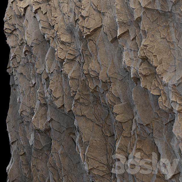 Stone wall 3DS Max Model - thumbnail 3