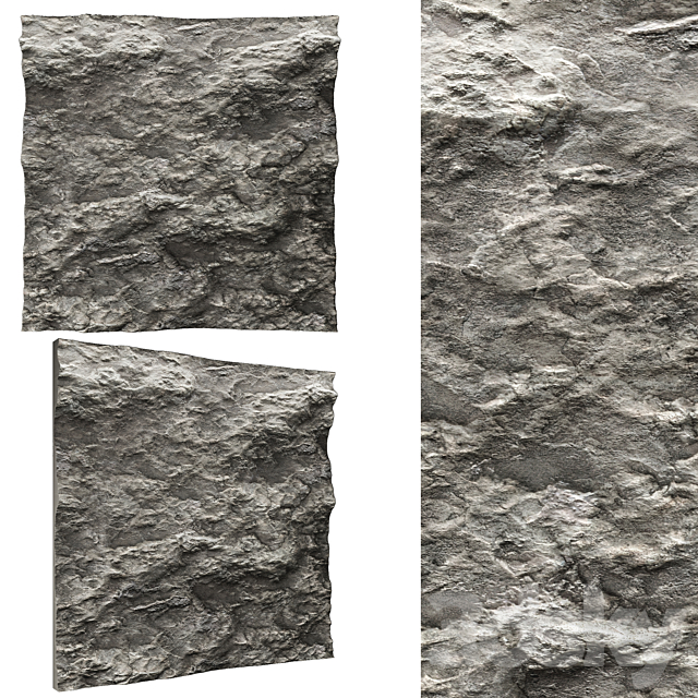 Stone wall No. 3 3DS Max Model - thumbnail 1