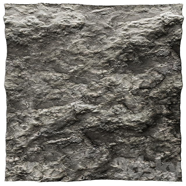 Stone wall No. 3 3DS Max Model - thumbnail 2