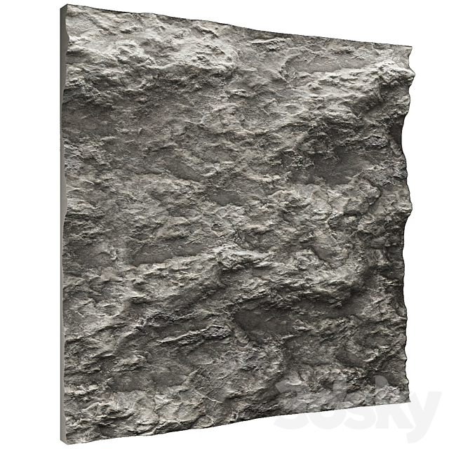 Stone wall No. 3 3DS Max Model - thumbnail 3