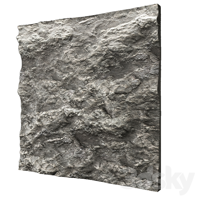 Stone wall No. 3 3DS Max Model - thumbnail 4