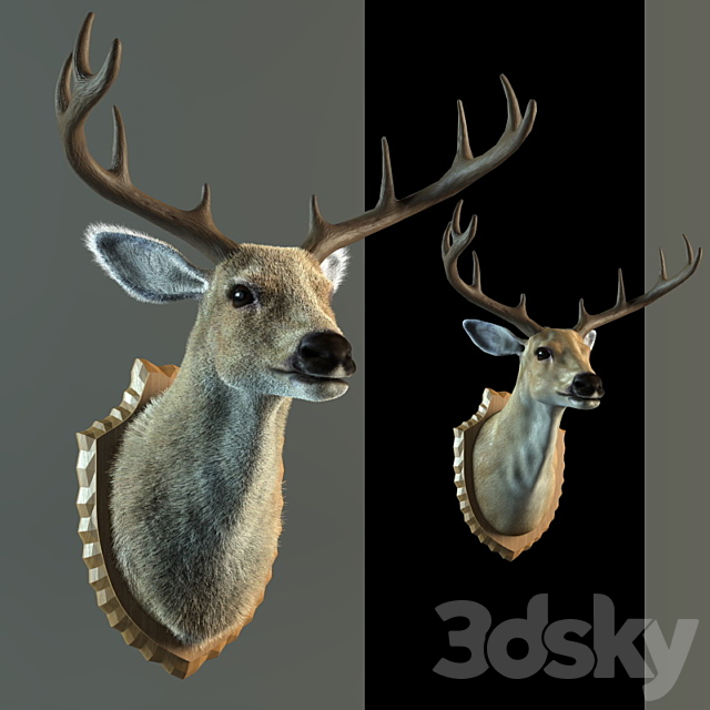 stuffed deer 3DSMax File - thumbnail 1