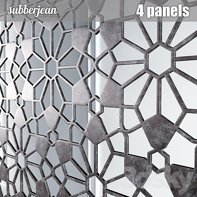 Subberjean 4 panels 3ds Max - thumbnail 1