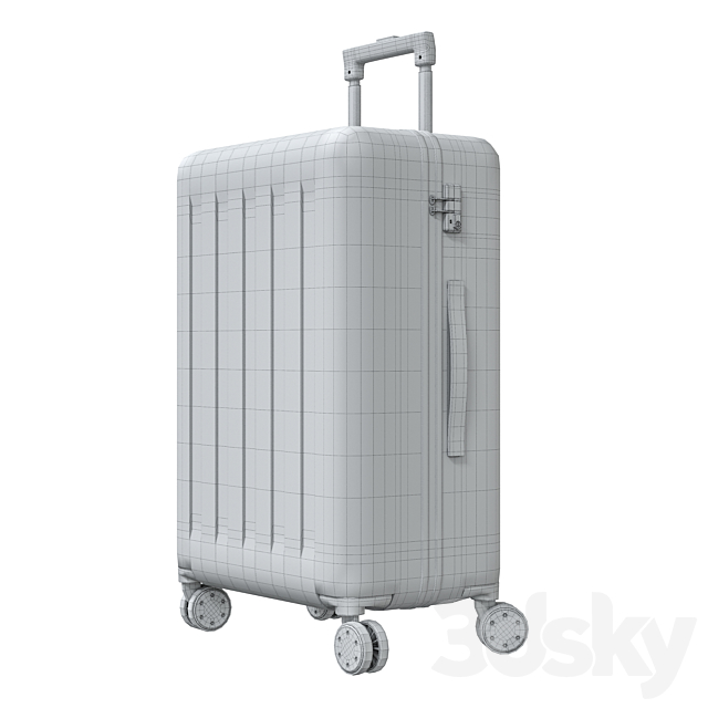 Suitcase travel Xiaomi RUNMI 90 Points Gray Stars 3DS Max Model - thumbnail 6