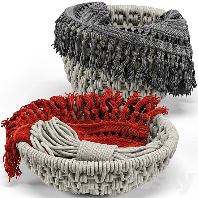 Sycamore Basket Set 3DSMax File - thumbnail 1