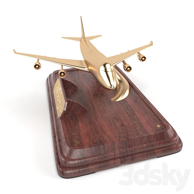 Table model of the Boeing aircraft 3DS Max Model - thumbnail 3